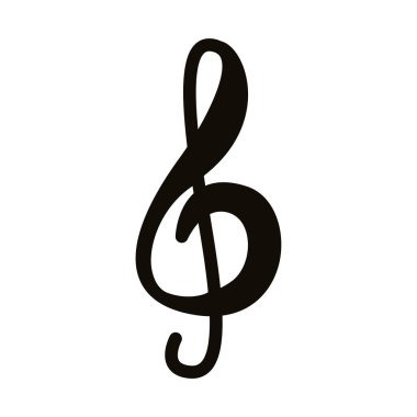 müzik notası siluet biçimi simgesi