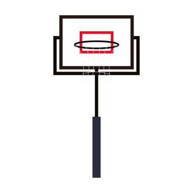 Beyaz arkaplanda basketbol potası simgesi