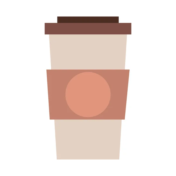 Taza de café desechable sobre fondo blanco — Vector de stock