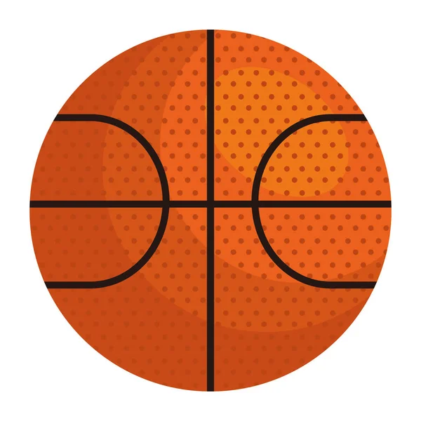 Icône de balle de basket sur fond blanc — Image vectorielle
