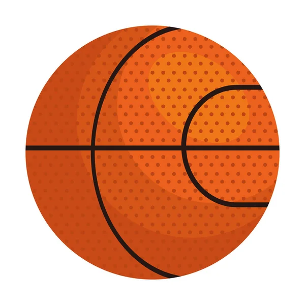 Ícone de bola de basquete no fundo branco — Vetor de Stock