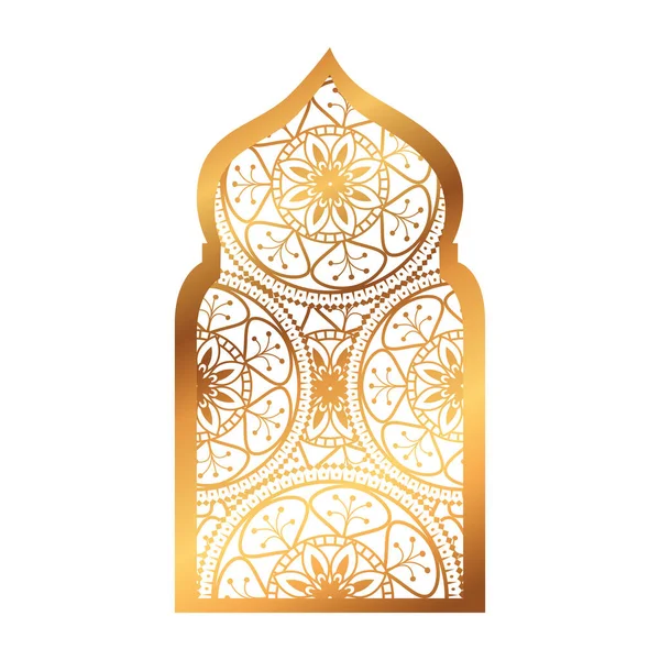 Arco islamico, arabico ornamentale tradizionale musulmano — Vettoriale Stock