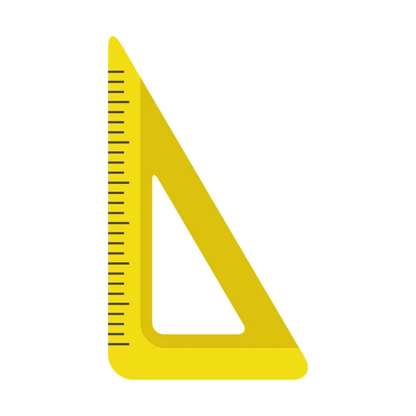 Triángulo regla fuente herramienta aislado icono — Archivo Imágenes Vectoriales