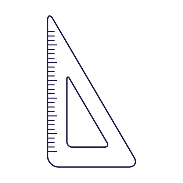Ferramenta de fornecimento de regra de triângulo ícone isolado — Vetor de Stock