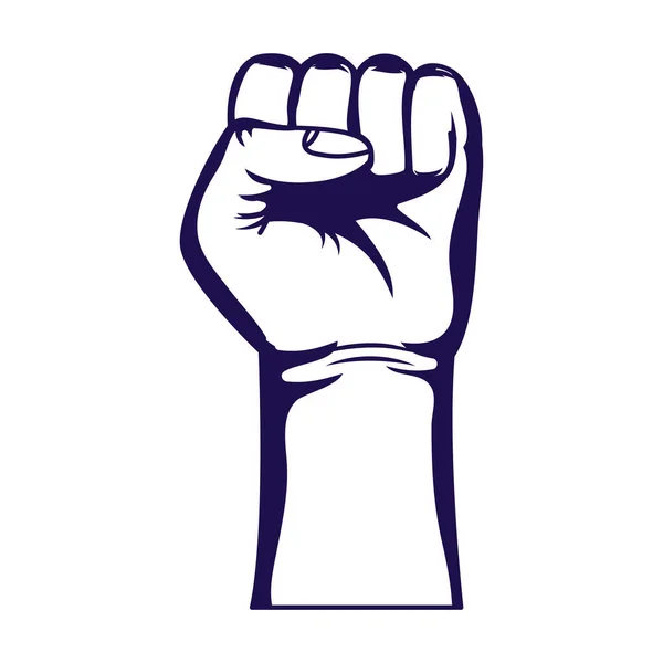 Tangan manusia ikon protes tinju - Stok Vektor