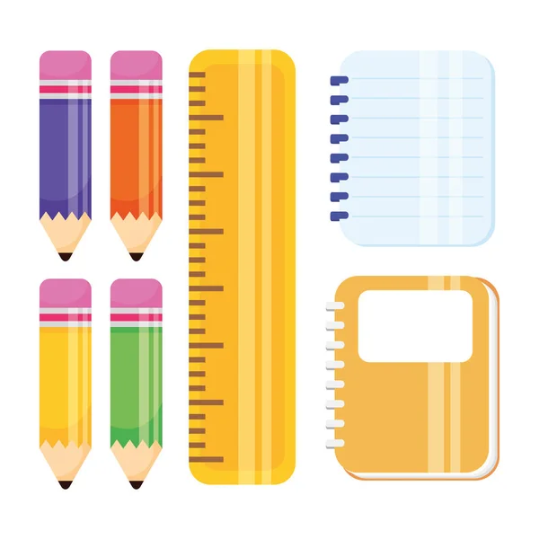 Back to school poster with set supplies Vector Graphics