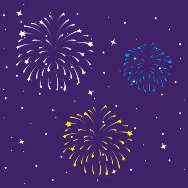 Mor gökyüzünde havai fişekler patladı