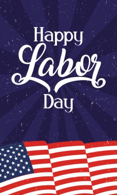 Amerika bayrağı ve harfleriyle İşçi Bayramı 'nız kutlu olsun.