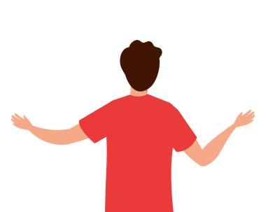 İzole edilmiş Avatar Adam ters vektör tasarımı