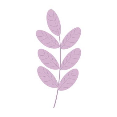 İzole edilmiş doğal yaprak vektör tasarımı