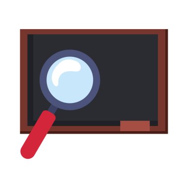 okul karatahtası ve lupe vektör tasarımı