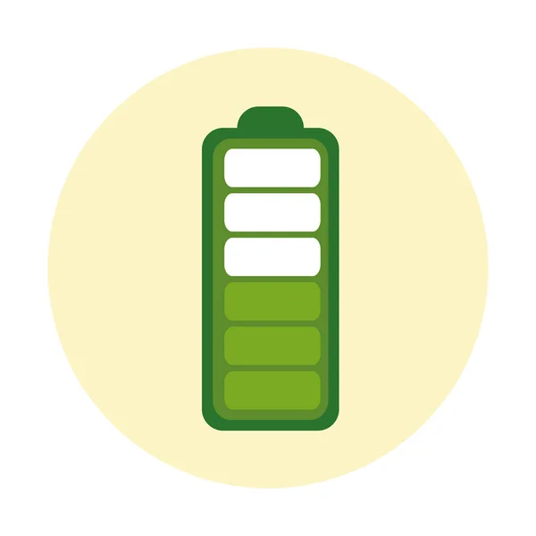 Grüne Batterie Symbol Vektor-Design — Stockvektor