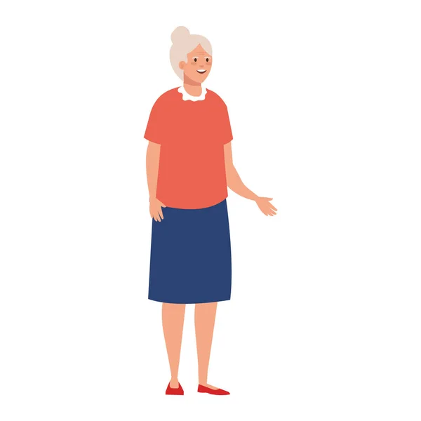 Babcia avatar stary kobieta wektor projekt — Wektor stockowy