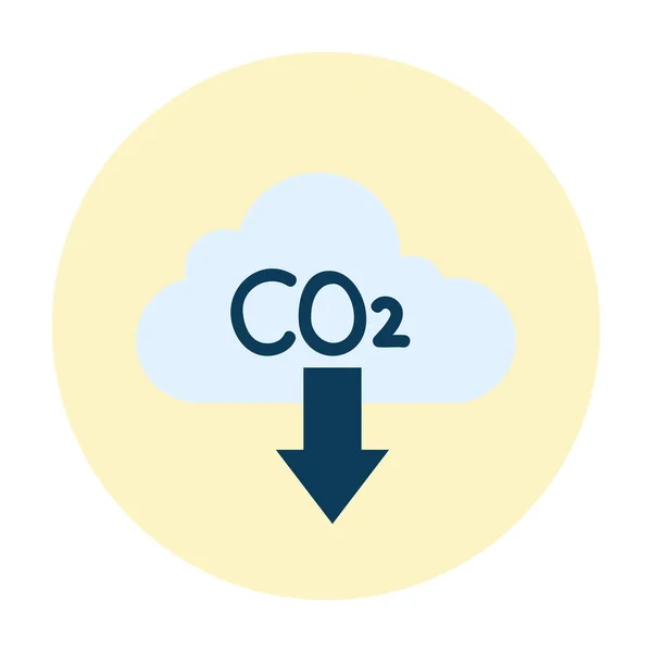 Μείωση του σχεδιασμού διάνυσμα σύννεφο Co2 — Διανυσματικό Αρχείο
