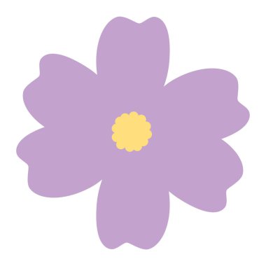 İzole edilmiş mor çiçek vektör tasarımı