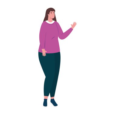 İzole edilmiş Avatar kadın vektör tasarımı