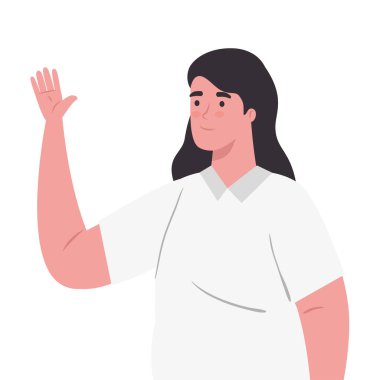 İzole edilmiş Avatar kadın vektör tasarımı