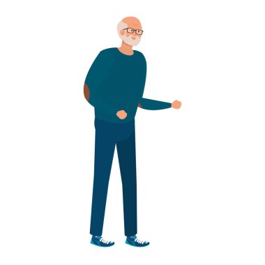 Büyükbaba Avatar yaşlı adam vektör tasarımı