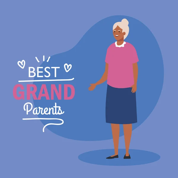 Mormor på bästa morföräldrar vektor design — Stock vektor
