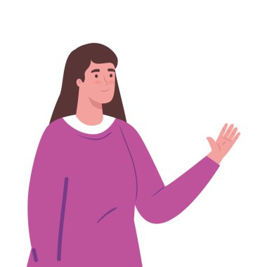 İzole edilmiş Avatar kadın vektör tasarımı