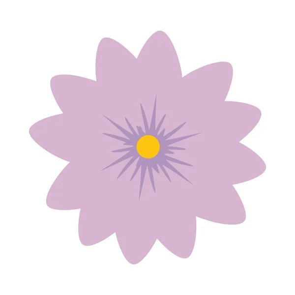 Isoliertes lila Blütenvektordesign — Stockvektor