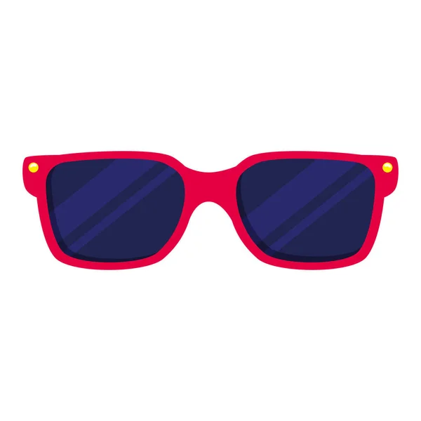 Icono accesorio gafas de sol sobre fondo blanco — Vector de stock