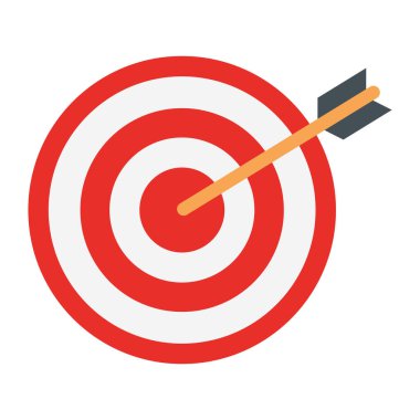 İzole edilmiş hedef ikon vektör tasarımı