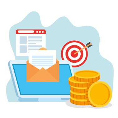 başlangıç simgesi vektör dizaynına sahip dizüstü bilgisayar