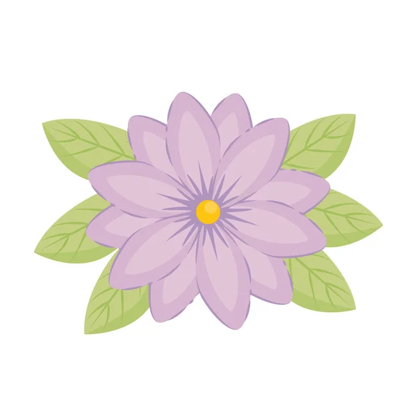Фиолетовый цветок с векторным дизайном — стоковый вектор