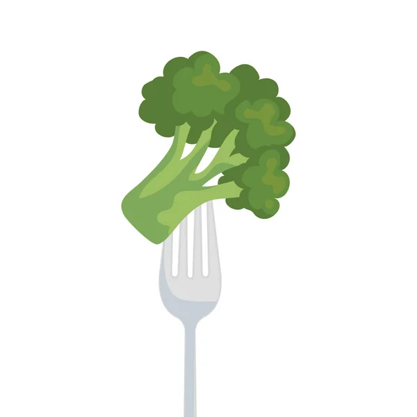 叉叉向量设计中的分离花椰菜 — 图库矢量图片