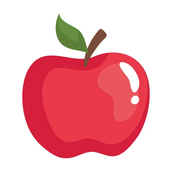 Design vettoriale isolato di frutta di mela — Vettoriale Stock