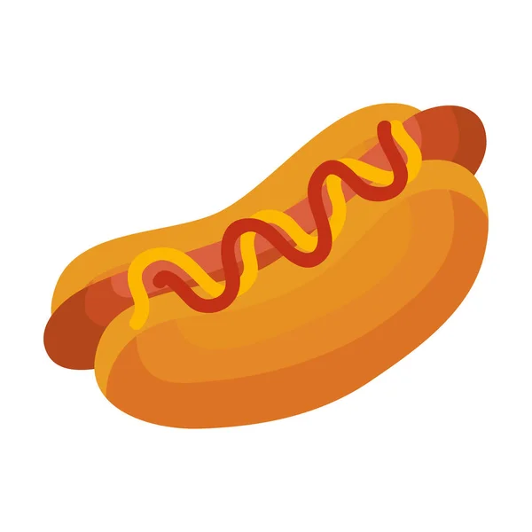 Isoliertes Hot-Dog-Icon-Vektordesign — Stockvektor