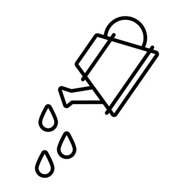 Sulama kabı bahçe aracı çizgisi biçimi