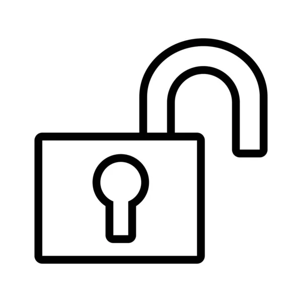 Safe padlock data security line style — Stock Vector