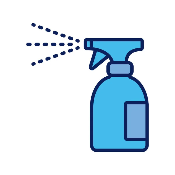 Ligne de bouteille de spray et icône de style de remplissage — Image vectorielle