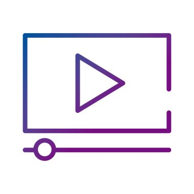 Oynat düğmesi görüntü içeriği gradyan biçimi simgesi ile şablon