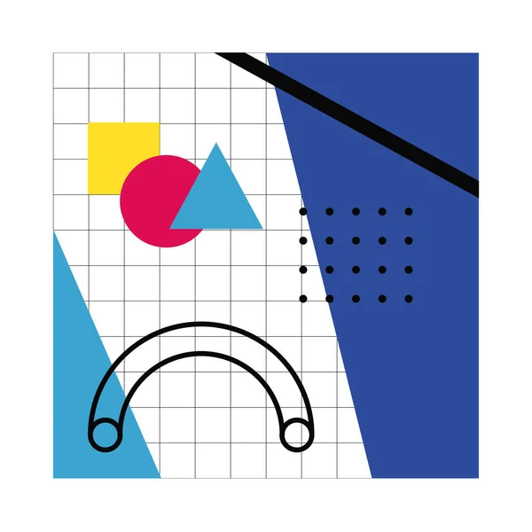 带有颜色和数字几何特征的抽象海报 — 图库矢量图片