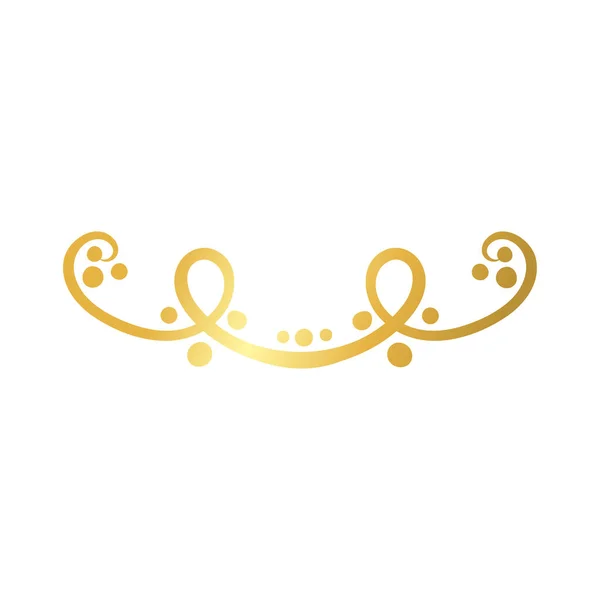Елегантна рамка рамки з прикрасою листя Золотий градієнтний стиль значок — стоковий вектор