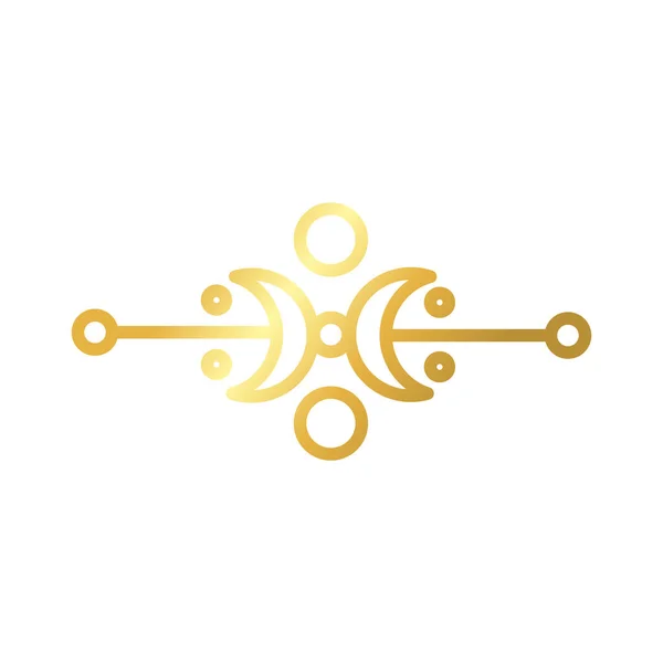 Елегантна вікторіанська рамка прикраса Золотий градієнтний стиль значок — стоковий вектор