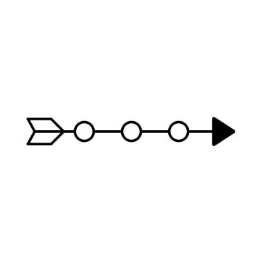 Zarif ok çerçeve dekorasyonu siluet biçimi simgesi