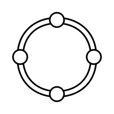 dairesel çerçeve dekorasyon siluet biçimi simgesi