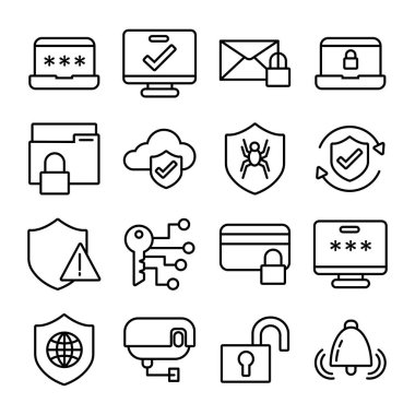 veri güvenlik simgelerinin demeti