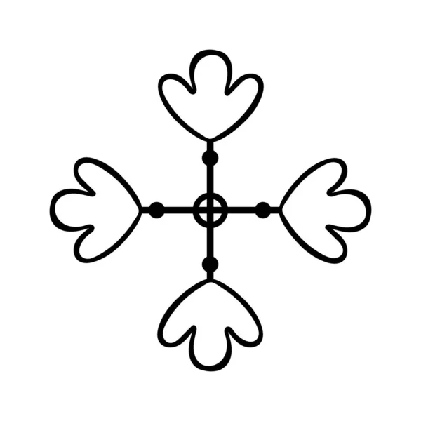 Cadre de bordure élégant avec des fleurs décoration silhouette style icône — Image vectorielle