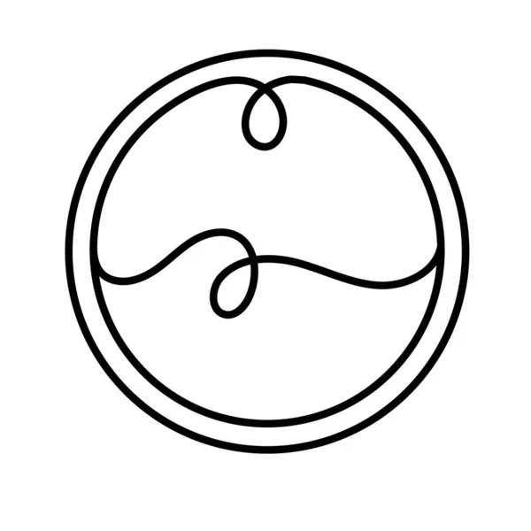 Kruhový rám dekorace silueta styl ikona — Stockový vektor