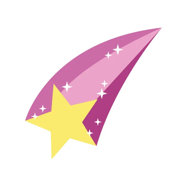 Lövés csillag kéz rajz stílus ikon — Stock Vector