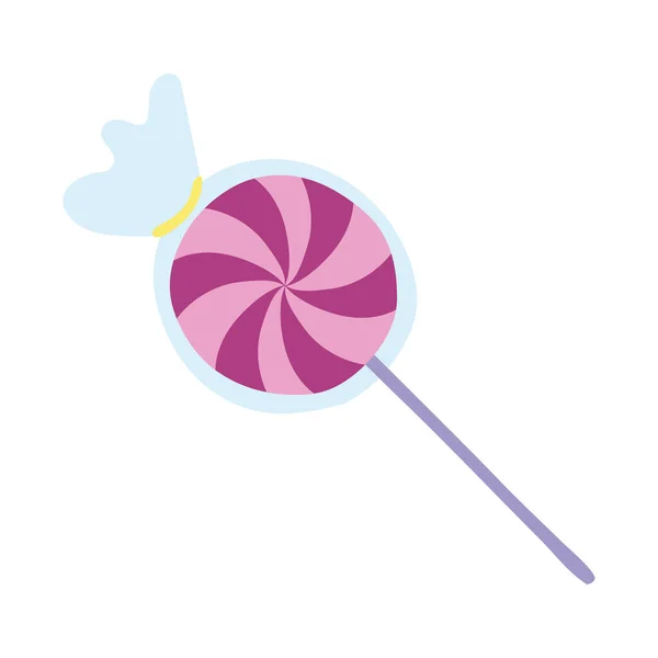 Sweet lollipop hand draw style icon — Stock Vector