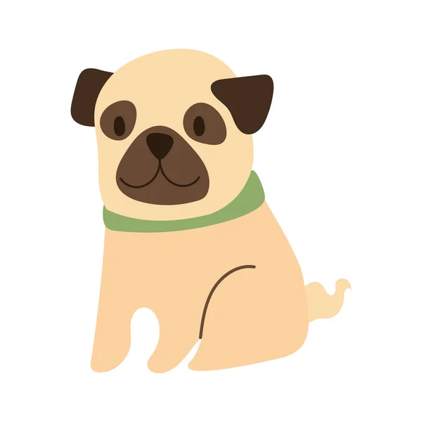 Милий собака домашня тварина малювати піктограму стилю — стоковий вектор