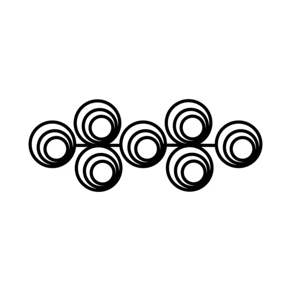 Cadre de bordure élégant avec cercle décoration silhouette icône de style — Image vectorielle