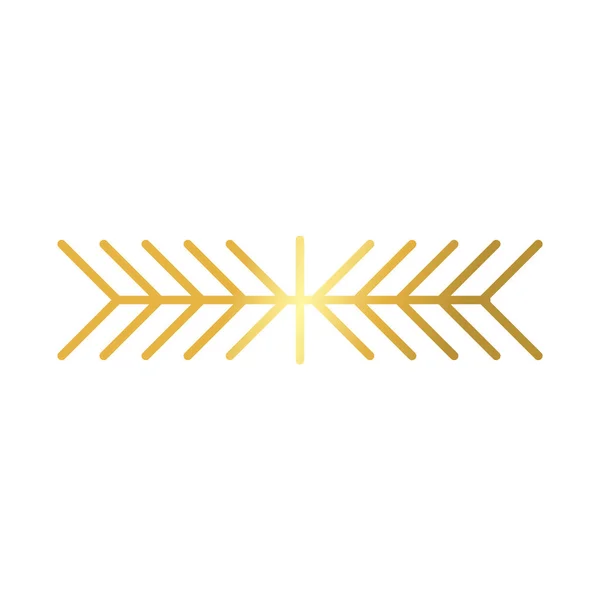 Элегантная рамка украшения золотой градиент стиль значок — стоковый вектор