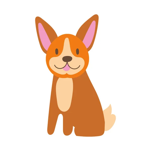 かわいい犬ペットハンドドロースタイルのアイコン — ストックベクタ